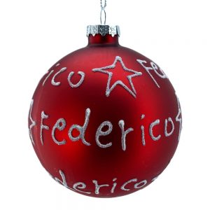 Sfera ø 10 cm in Vetro Rosso Opaco - Federico