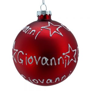 Sfera ø 10 cm in Vetro Rosso Opaco - Giovanni