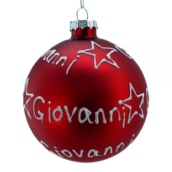 Sfera ø 10 cm in Vetro Rosso Opaco - Giovanni