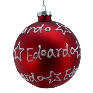 Sfera ø 10 cm in Vetro Rosso Opaco - Edoardo