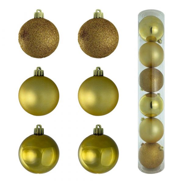 Tubo 6 Sfere in Plastica ø 100 mm - Oro
