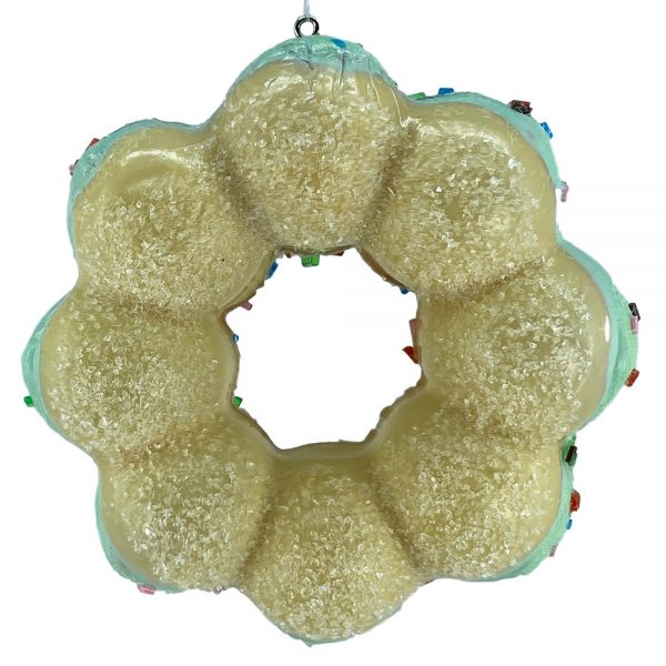 Ciambella Fiore Verde con Zuccherini in Plastica - H 9 cm - immagine 3