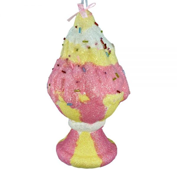 Coppa Gelato con Glitter in Polistirolo - H 22 cm