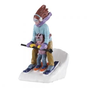 Mamma e Figlia su Sci Mommy & Me Ski H 7 cm Personaggio Lemax - 02938