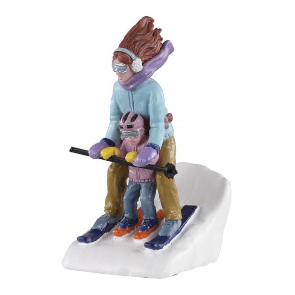 Mamma e Figlia su Sci Mommy & Me Ski H 7 cm Personaggio Lemax - 02938