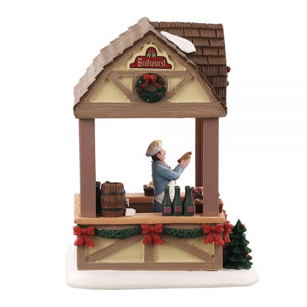 Chiosco Alimentare Christmas Market Bratwurst Bancarella del Mercatino H 14 cm Edificio Illuminato Lemax - 14903 - immagine 3