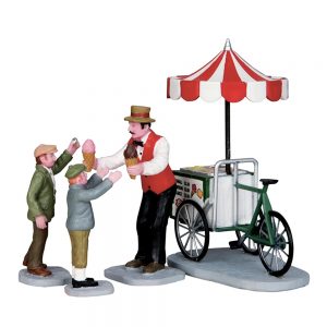 Carretto dei Gelati Gelato Cart H 9 cm, set di 4 pezzi Personaggio Lemax - 32139