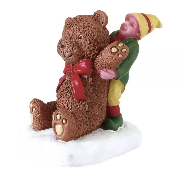 Elfo con Orso di Peluche Big Bear H 5 cm Personaggio Lemax - 72554