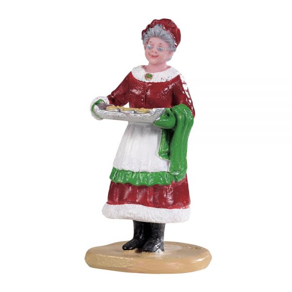 Mamma Natale con Biscotti Mrs Claus Cookies H 8 cm Personaggio Lemax - 92759