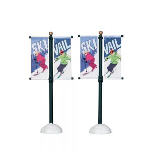 Cartelli Street Pole Banner H 10 cm, set di 2 pezzi Accessorio Lemax - 24496