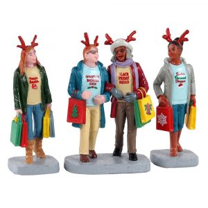 Shopping Natalizio tra Amiche Girls Christmas Shopping Trip H 7 cm, set di 3 pezzi Personaggio Lemax - 12026