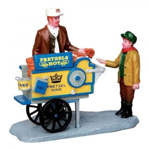 Venditore Ambulante Pretzel King Pretzel Cart H 7 cm Personaggio Lemax - 42238