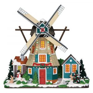 Mulino a Vento Windmill H 28 cm Facciata in Movimento Lemax - 25333