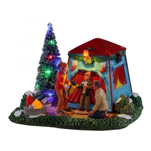 Campeggio Natalizio The Festive Outdoors H 11 cm Scena Illuminata Lemax - 14840