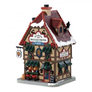 Negozio Julien's Belgian Frites Café H 21 cm Edificio Illuminato Lemax - 85371