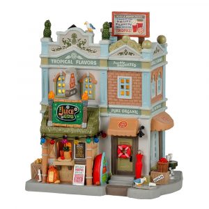 Negozio di Spremute The Juice Bar H 18 cm Edificio Illuminato Lemax - 15756