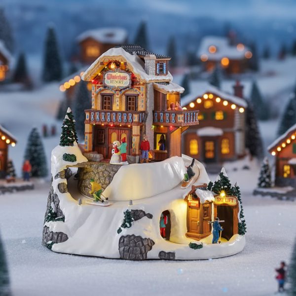 DIFETTOSO Baita e Pista da Sci Winterhaus Resort H 34 cm Lemax - 15735 - immagine 2