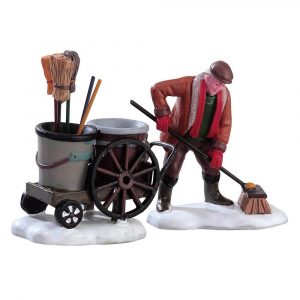 Spazzino Street Sweeper H 7 cm, set di 2 pezzi Personaggio Lemax - 52093