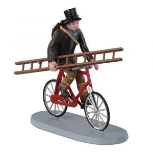 Spazzacamini in Bici Travelling Chimney Sweep Personaggi Lemax - 12035