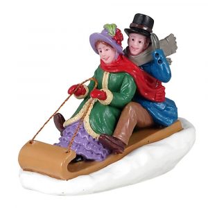 Coppia Vittoriana su Slittino Victorian Toboggan Ride H 6 cm Personaggi Lemax - 12033