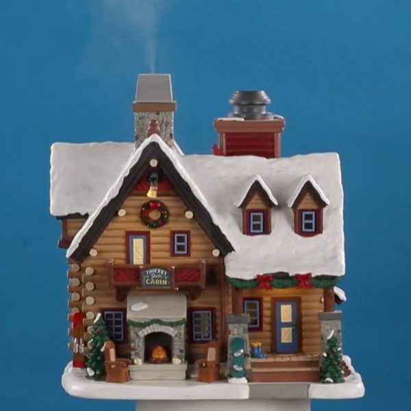 Baita Thicket Falls Cabin H 22 cm Edificio con Effetto Fumo Lemax - 05698 - immagine 2