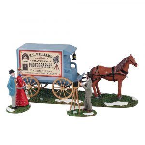 Fotografo Ambulante Travelling Photographer Wagon H 9 cm, set di 3 pezzi Lemax - 13561