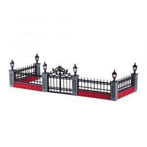 Recinzione Illuminata Lighted Wrought Iron Fence H 8 cm, set di 5 pezzi Accessorio Lemax - 54303