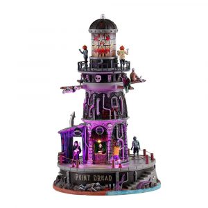 Faro del Terrore Point Dread Lighthouse H 31 cm Edificio in Movimento Lemax - 15722