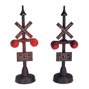 Semaforo della Ferrovia Railway Stop Light H 10 cm, set di 2 pezzi Accessorio Lemax - 34954