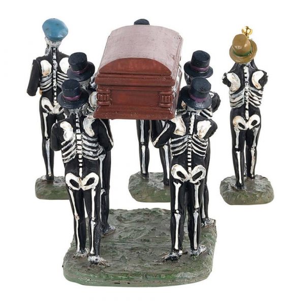 Funerale Jazz con Scheletri Jazz Funeral H 8 cm, set di 4 pezzi Lemax - 13554 - immagine 2