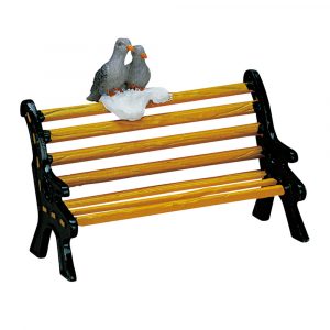 Panchina con Uccellino Metal Bench H 3 cm Accessorio Lemax - 74626