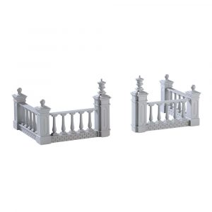Recinzione in Marmo Plaza Fence H 7 cm, set di 4 pezzi Accessorio Lemax - 74237