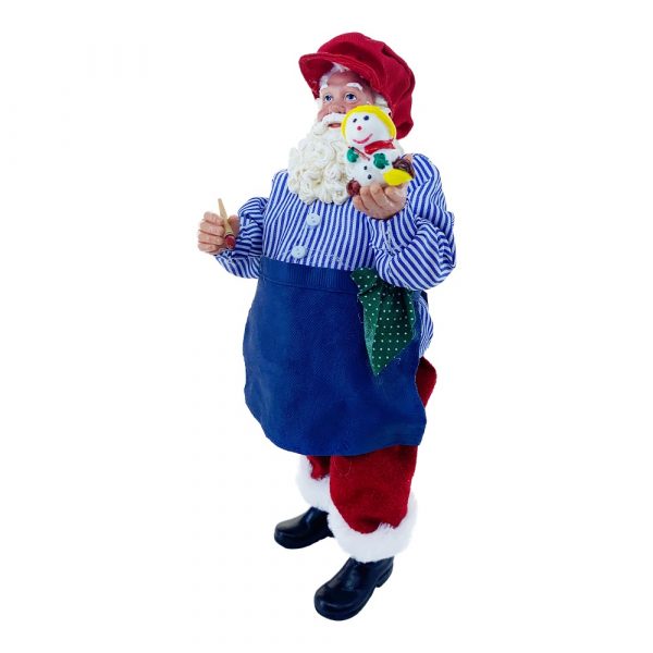 Babbo Natale Giocattolaio da Collezione - H 28 cm - immagine 3
