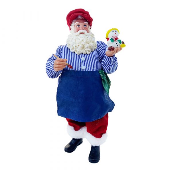 Babbo Natale Giocattolaio da Collezione - H 28 cm