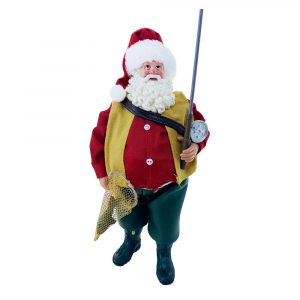 Babbo Natale Pescatore da Collezione - H 28 cm