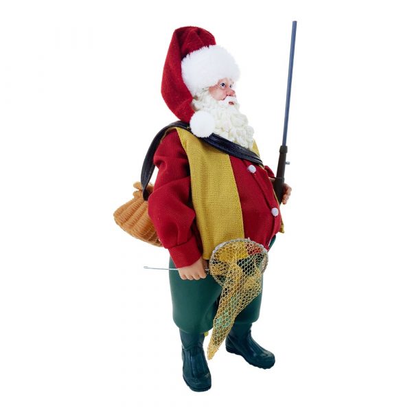 Babbo Natale Pescatore da Collezione - H 28 cm - immagine 3