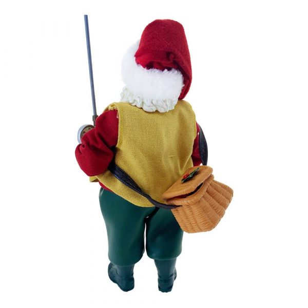 Babbo Natale Pescatore da Collezione - H 28 cm - immagine 4