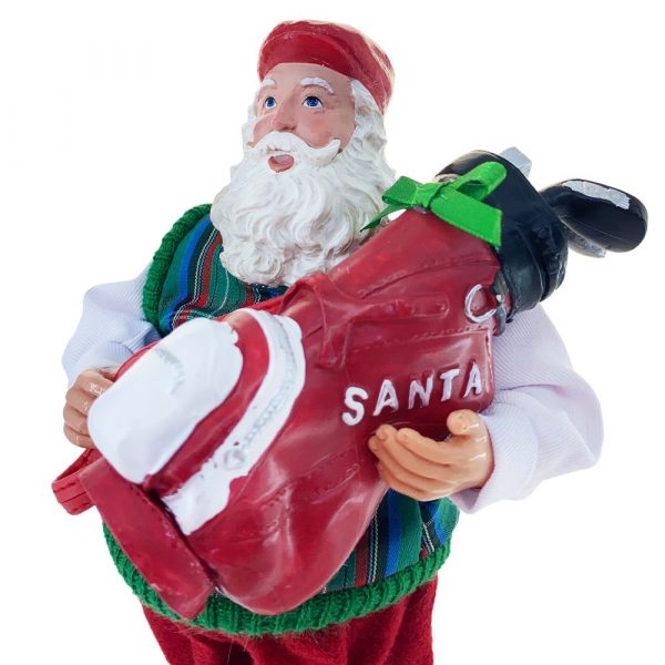 Babbo Natale Golfista da Collezione - H 28 cm - immagine 2