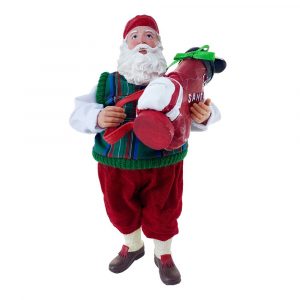 Babbo Natale Golfista da Collezione - H 28 cm
