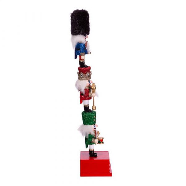Calendario dell'Avvento Pregiato in Legno con Soldatini Schiaccianoci Pregiati Kurt Adler - H 42 cm - immagine 2