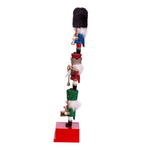Calendario dell'Avvento Pregiato in Legno con Soldatini Schiaccianoci Pregiati Kurt Adler - H 42 cm - immagine 3