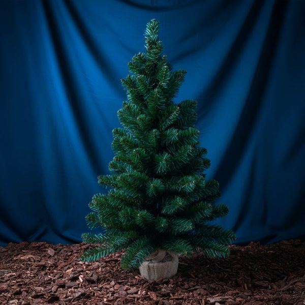 Alberello di Natale Pinetto con Base in Juta - Verde Tradizionale