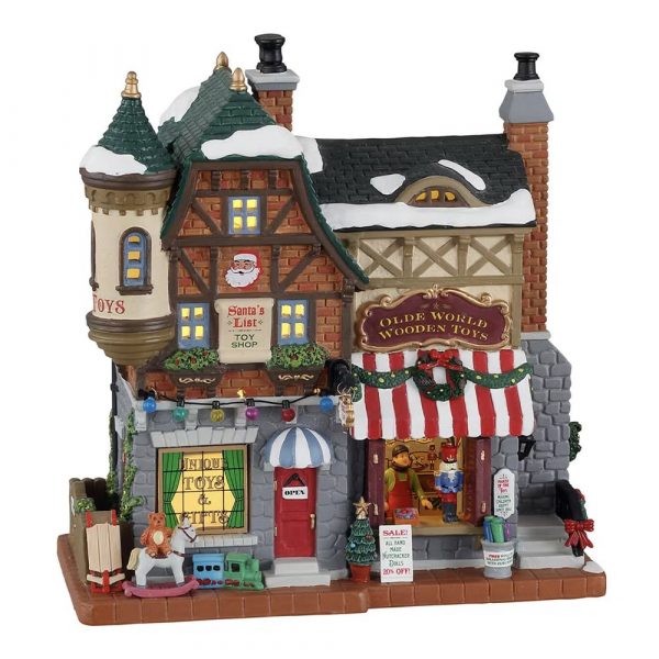 Negozio di Giocattoli Santa's List Toy Shop H 21 cm Edificio Illuminato Lemax - 15798