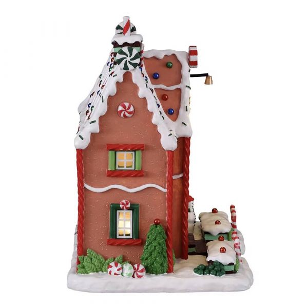 Casetta di Marzapane Peppermint House H 20 cm Edificio Illuminato Lemax - 15826 - immagine 3