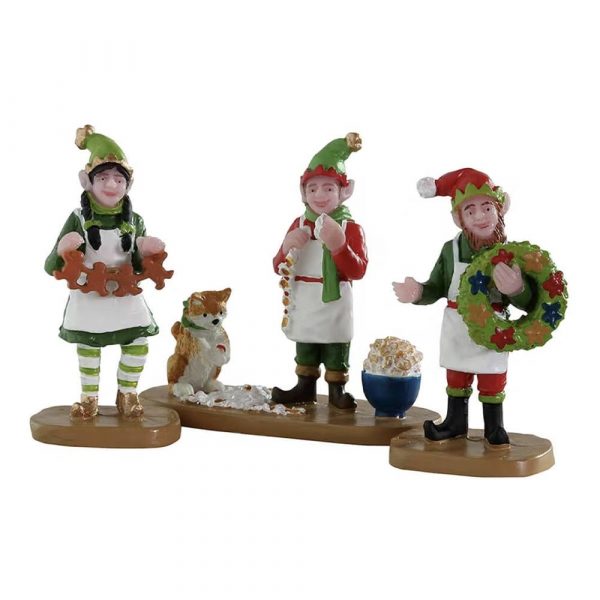 Elfi Pasticcieri Crafty Elves H 4 cm, set di 3 pezzi Personaggio Lemax - 22137