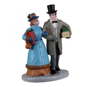 Compere Natalizie di Coppia Christmas Shopping Date H 8 cm Personaggio Lemax - 22144