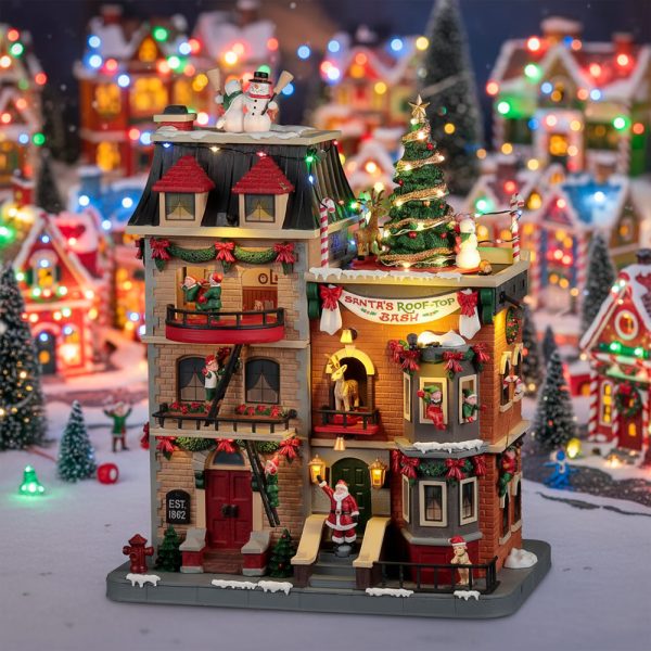 DIFETTOSO Festa sul Tetto Santa's Rooftop Bash H 29 cm Lemax - 25861 - immagine 2