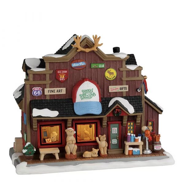 Negozio di Articoli da Regalo Wild Wooly's Gift Shop H 18 cm Edificio Illuminato Lemax - 25902