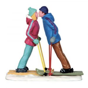 Innamorati sugli Sci First Ski Date H 7 cm Personaggio Lemax - 42269
