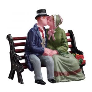 Innamorati su una Panchina The Kiss H 6 cm Personaggio Lemax - 72380